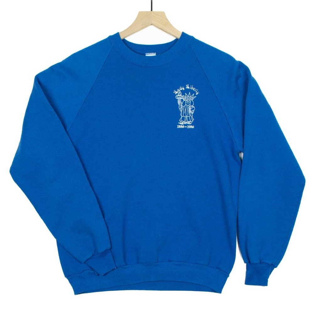 1986 Lady Liberty USA Jerzees Crew Neck Sweatshirt